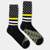 Dünne gelbe Socken, amerikanische Flagge, Notfall Socken (Rechts)