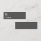 Dünne Geschäftskarte der Kohlenstofffaser Mini Visitenkarte (Vorne/Hinten)