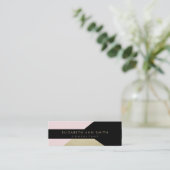 Dünne Goldeffekt-Chic-Visitenkarte Mini Visitenkarte (Stehend Vorderseite)