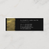 Dünne Goldeffekt-Chic-Visitenkarte Mini Visitenkarte (Rückseite)