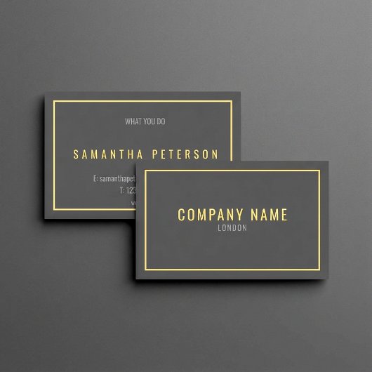 Dünne Goldgrenze, berufliche Visitenkarte