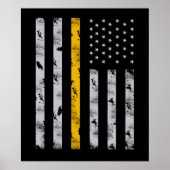 Dünne Goldline-Flagge 911 Dispatcher in Not gerate Poster (Vorne)