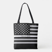 Dünne graue Linie amerikanische Flagge EMS EMT Tasche (Rückseite)
