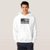 Dünne graue Linie Flagge-Monogramm Hoodie (Vorne ganz)