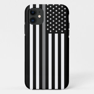 Dünne graue Linie Korrekturoffizier-Flagge Case-Mate iPhone Hülle