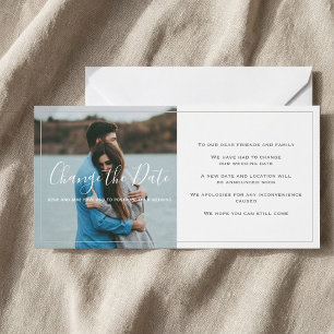 Dünne Grenze, Foto, ändern Sie die Datumskarte Dankeskarte