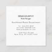 Dünne Grenze-Militär-amerikanische Flagge Quadratische Visitenkarte (Rückseite)