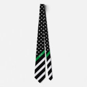 Dünne Grenze-MilitärFlagge-Monogramm Krawatte (Vorderseite)