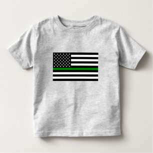 Dünne grüne Flagge: Patriotische Militärveteranen Kleinkind T-shirt