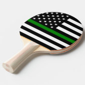 Dünne grüne Flagge: Patriotische Militärveteranen Tischtennis Schläger (Vorderseite)