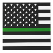 Dünne grüne Flagge: Patriotische Militärveteranen Würfel (Rechts)