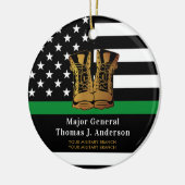 Dünne grüne Linie für Personalisierte Armeefräse Keramik Ornament (Links)