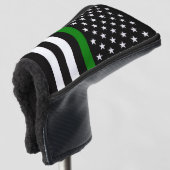 Dünne grüne Linie Golf Headcover (3/4 Vorderseite)