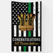 Dünne grüne Linie - Rente der Armee für die Armee Banner (Vertikal)