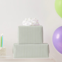 Dünne grüne Minzstreifen Geburtstag Geschenkpapier