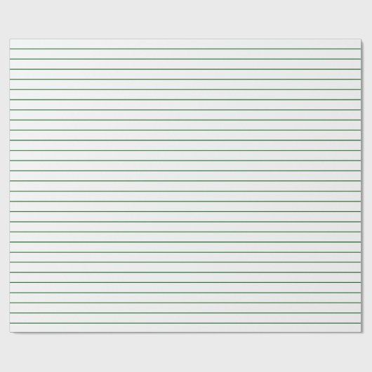 Dünne grüne Streifen auf weißem Party oder Weihnac Geschenkpapier (Flach)