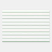 Dünne grüne Streifen auf weißem Party oder Weihnac Geschenkpapier Set (Vorderseite 3)