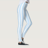 Dünne hellblaue Streifen Leggings (Rechts)