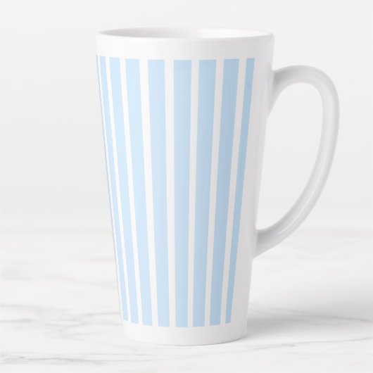 Dünne hellblaue Streifen Milchtasse (Rechts)