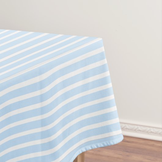 Dünne hellblaue Streifen Tischdecke (Beispiel)