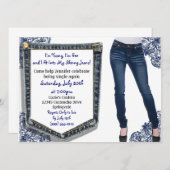 Dünne Jeans-Scheidungs-/Trennungs-Party Einladung (Vorne/Hinten)