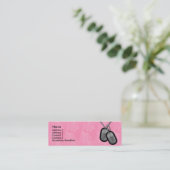 Dünne Karten-Dame Camo Mini Visitenkarte (Stehend Vorderseite)