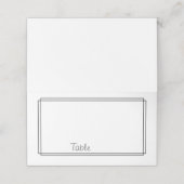 dünne Linie Schwarz-weiß Platzkarte (Außenseite Aufgefaltet)