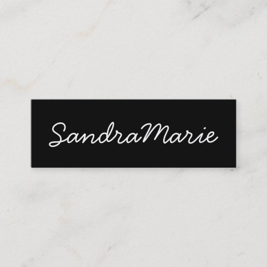 dünne M.U.A.-Karte Mini Visitenkarte (Vorderseite)