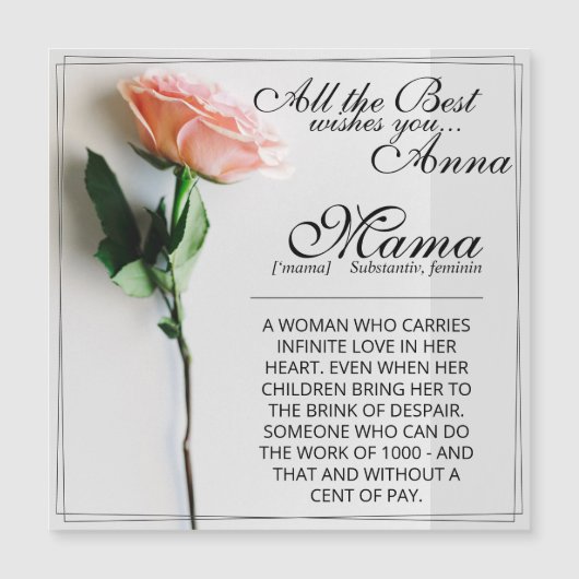 Dünne Magnetkarte Magneteinladung (Vorderseite)