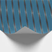 Dünne, metallische Diagonalstreifen Geschenkpapier (Ecke)