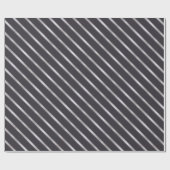 Dünne, metallische Diagonalstreifen Geschenkpapier (Flach)