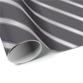 Dünne, metallische Diagonalstreifen Geschenkpapier (Rolleneckpunkt)