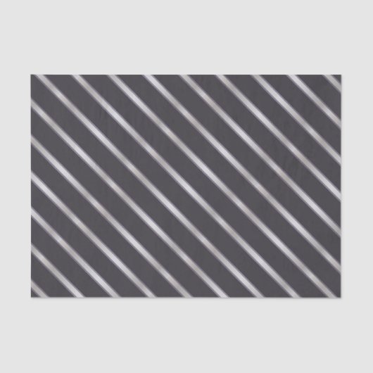 Dünne, metallische Diagonalstreifen Seidenpapier (Vorderseite)