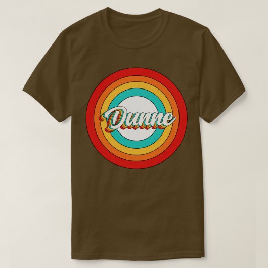 Dunne Name Shirt Vintag Dunne Circle (Design vorne)