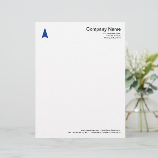 Dünne Pfeil - Navy Blue Briefkopf (Stehend Vorderseite)