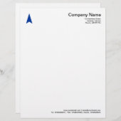 Dünne Pfeil - Navy Blue Briefkopf (Vorne/Hinten)