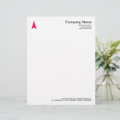 Dünne Pfeil - Neon Red Briefbogen (Stehend Vorderseite)