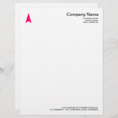 Dünne Pfeil - Neon Red Briefbogen (Vorne/Hinten)