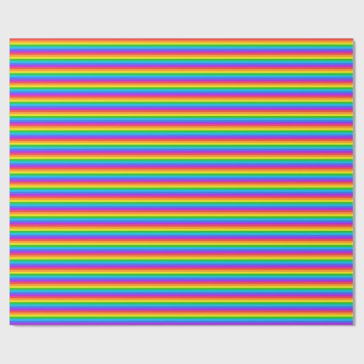 Dünne Regenbogenstreifen Wrapping Paper Geschenkpapier (Flach)