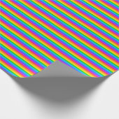 Dünne Regenbogenstreifen Wrapping Paper Geschenkpapier (Ecke)