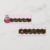dünne rosa Kuchenkarten Mini Visitenkarte (Vorne/Hinten)
