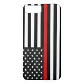 Dünne rote Linie amerikanische Flagge Case-Mate iPhone Hülle (Rückseite)