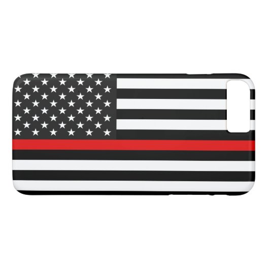 Dünne rote Linie amerikanische Flagge Case-Mate iPhone Hülle (Rückseite (Horizontal))