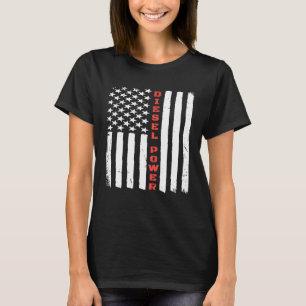 Dünne rote Linie Amerikanische Flagge Diesel Kraft T-Shirt