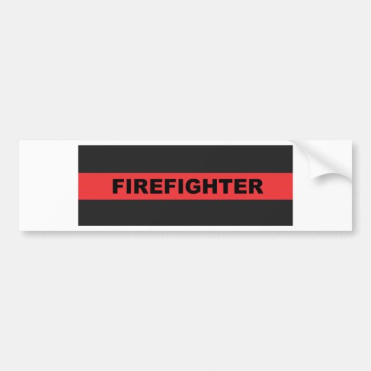 Dünne rote Linie Autoaufkleber (Vorne)