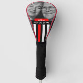 Dünne rote Linie, Bester Vater, Foto, Monogramm, F Golf Headcover (Vorderseite)