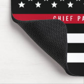 Dünne rote Linie Feuerwehrmann-Flagge addieren Mousepad (Ecke)