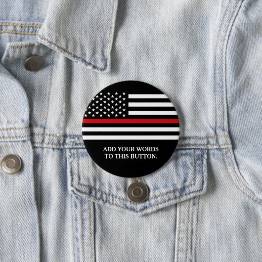 Dünne rote Linie Flagge-Gewohnheits-Text Button (Beispiel)