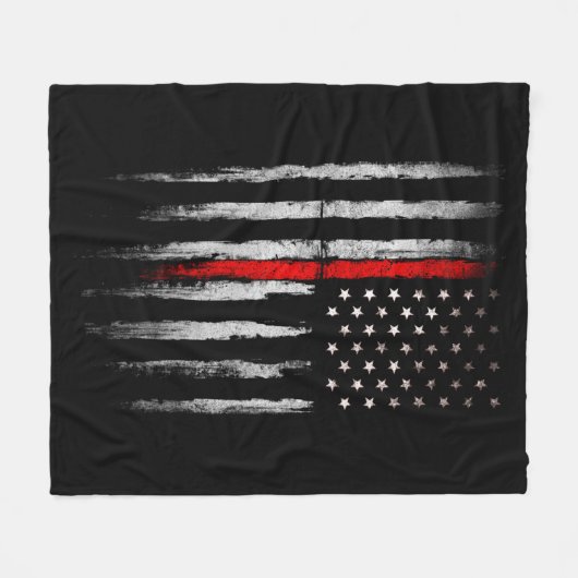 Dünne rote Linie Fleecedecke (Vorderseite (Horizontal))