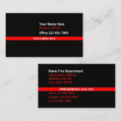 Dünne rote Linie Kontakt Visitenkarte (Vorne/Hinten)